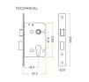 2 &frac12;" Euro Profile Contract Sashlock 47.5mm Centres - 3