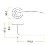 Siena Lever on Rose Door Handles Zoo Hardware - CP - 2