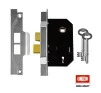 2&frac12;" UNION Rebated 2 Lever Sashlock 64mm Silver - 1