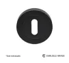 Serozzetta Keyhole Escutcheon - Matt Black - 1