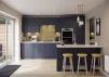 Balmoral / Navy Blue Ash 5 Piece Stock Door - 2