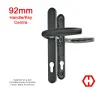 Hoppe Atlanta 3-Hole Aluminium-Black Handles 92mm PZ - 1