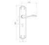 Cambridge Lever on Long Backplate Door Handles Antique Brass - 2
