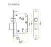 5 Lever Roller Sashlock - 67mm - Chubb Retro Fit 3K74 - 2