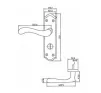 Valletta Lever on plate Door Handles Satin Nickel - WC - 2