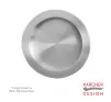 Karcher Round Flush-Pull Handle 63mm - Satin Stainless Steel - 1