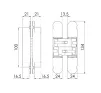 3D Concealed Hinge for internal doors - Brass Plated - 2