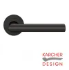 Verona Lever on Rose Door Handles - Karcher Cosmos Black - 1