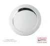 Karcher Round Flush-Pull Handle 63mm - Satin Polished Steel - 1