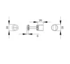Round Bathroom Turn & Release to suit Karcher Mini Rose Handles - Polaris White - 2