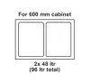 600mm Pull Out Waste Bins, Utensio Pro Maxi. 2 Bins - 3