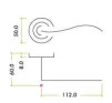 DA-Tonoli Imola lever on rose Handles - PVD Brass - 2