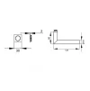 Rhodos Invisible Lever on Square Rose Door Handles - Karcher - SSS - 3