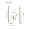 76mm (3") Heavy Duty Architectural 3L Sashlock - SSS - 2