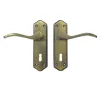 Torino Lever on plate Door Handles Antique Bronze - 1