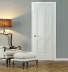 4 Panel Moulded White Primed Door 44mm - 4