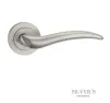 Swish Satin Nickel Lever on Rose Door Handles Fortessa - 1