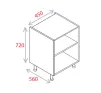 450mm Base Unit - Natural Grey - 1
