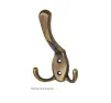 Triple Hat & Coat Hook - Bronzed and brushed - 1