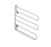 Tie and belt rack, swivels by 90&deg; - 1