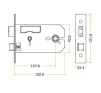 Zoo Hardware Horizontal Bathroom Lock 152mm (6") - 2