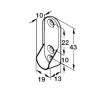 Oval Wardrobe Rail End Support - 2