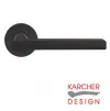 Montana Lever on Rose Door Handles - Karcher Cosmos Black - 1