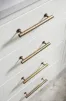 160mm Alexander and Wilks Leila Hammered T-bar Cupboard Pull Handle - Antique Brass - 2