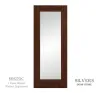 1 Panel Shaker Luxury Laminated Walnut Door 44mm - Glazed Clear - 1