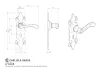 Fleur De Lys Lever on Backplate Black Door Handles - Lever Lock - 2