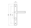 Polished Chrome Sprung Handles 70mm PZ, 200mm Centres - 2