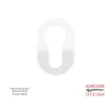 Round Euro Escutcheon to suit Karcher Mini Rose Handles - Polaris White - 1