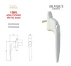Non-Lockable Espag Window Handle (Spindle 35mm) White - 1