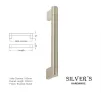 Chelsea Cupboard Handle Brushed Nickel 180mm C/C - 1