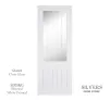 Sheeted Panel Cottage Style Door White Primed - Glazed - 1