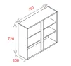 800mm Wall Unit - Natural Grey - 1