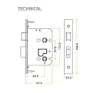 64mm (2 &frac12;") Heavy Duty Architectural 3L Sashlock - SSS - 2