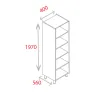 400mm Larder Unit - Natural Grey - 1