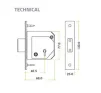 68mm 5 Lever Mortice Deadlock Zoo Hardware - 2