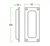 Fulton & Bray Flush-Pull Handle 101mm x 45mm - SC - 2