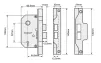 2&frac12;" UNION Rebated 2 Lever Sashlock 64mm Brass - 2