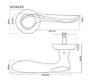 Achilles Satin Nickel Lever on Rose Door Handles Fortessa - 2