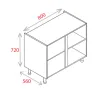 800mm Base Unit - Natural Grey - 1