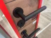 Rhodos Lever on Round Rose Door Handles - Karcher Cosmos Black - 2