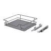 To suit 450mm Cabinet -  Soft Close Storage Basket Solid Base - 3