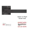 KD BASIC - Seattle Square Lever on Rose Door Handles - Karcher Cosmos Black - 1