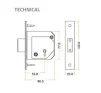 80mm 5 Lever Mortice Deadlock Zoo Hardware - 2