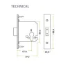 76mm (3") Euro Profile Mortice Deadlock - SSS - 2