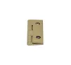 25mm x 18mm Solid Drawn Brass Butt Hinge, Self Colour - 3