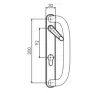 Trinity Patio Door Handles 92mm Lock Hole Centres - 4